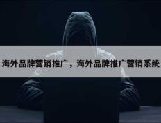 海外品牌营销推广，海外品牌推广营销系统