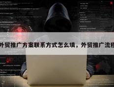 外贸推广方案联系方式怎么填，外贸推广流程