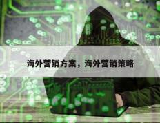 海外营销方案，海外营销策略