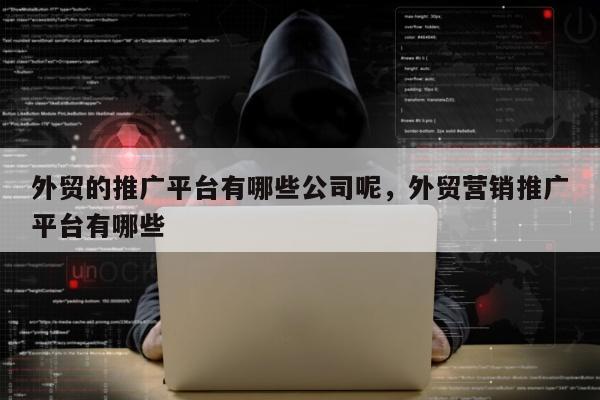 外贸的推广平台有哪些公司呢，外贸营销推广平台有哪些