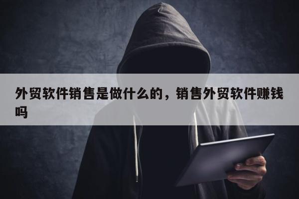 外贸软件销售是做什么的，销售外贸软件赚钱吗