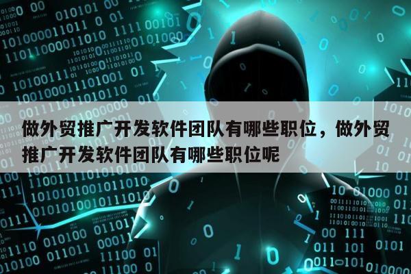 做外贸推广开发软件团队有哪些职位	，做外贸推广开发软件团队有哪些职位呢