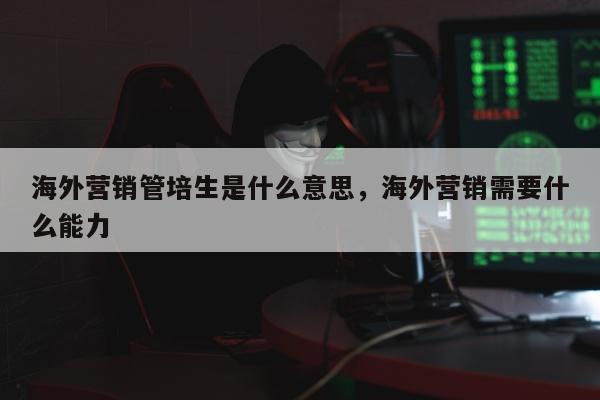 海外营销管培生是什么意思，海外营销需要什么能力