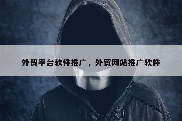外贸平台软件推广，外贸网站推广软件