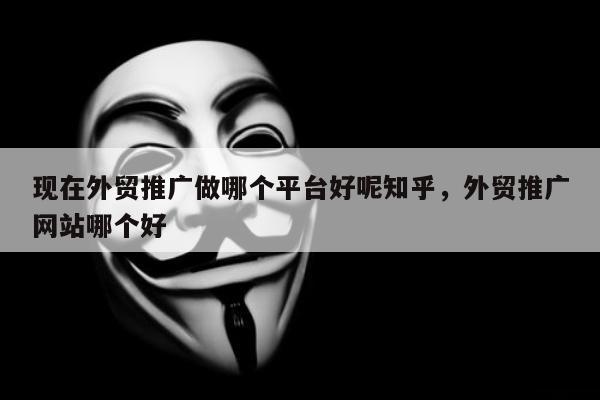 现在外贸推广做哪个平台好呢知乎，外贸推广网站哪个好