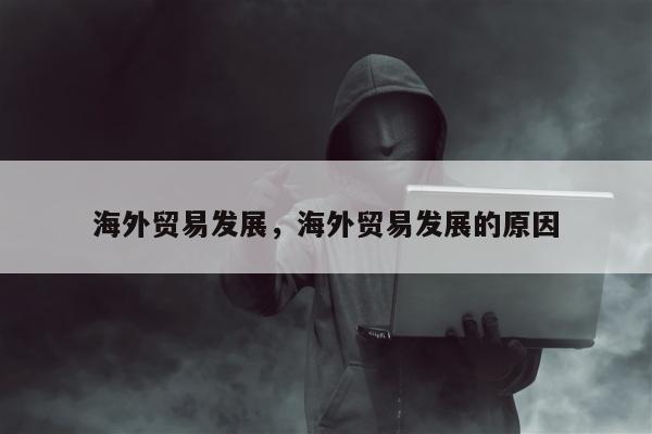 海外贸易发展，海外贸易发展的原因