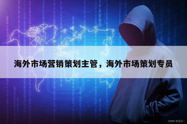海外市场营销策划主管，海外市场策划专员